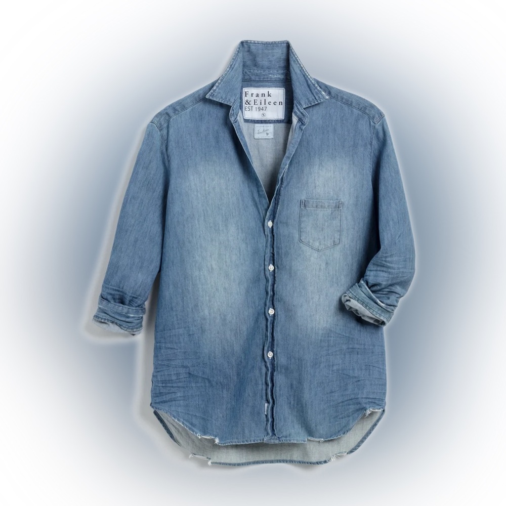 Frank & Eileen: Eileen Relaxed Button-Up Shirt in Famous Denim, M